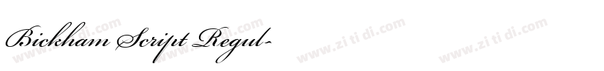Bickham Script Regul字体转换